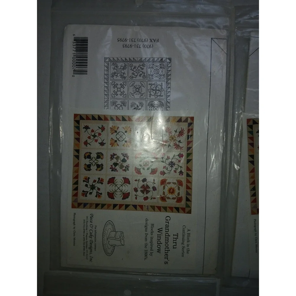 Lot Of 4 THRU GRANDMOTHER'S WINDOW Patterns from Piece O' Cake Designs‎